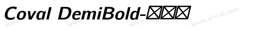 Coval DemiBold字体转换